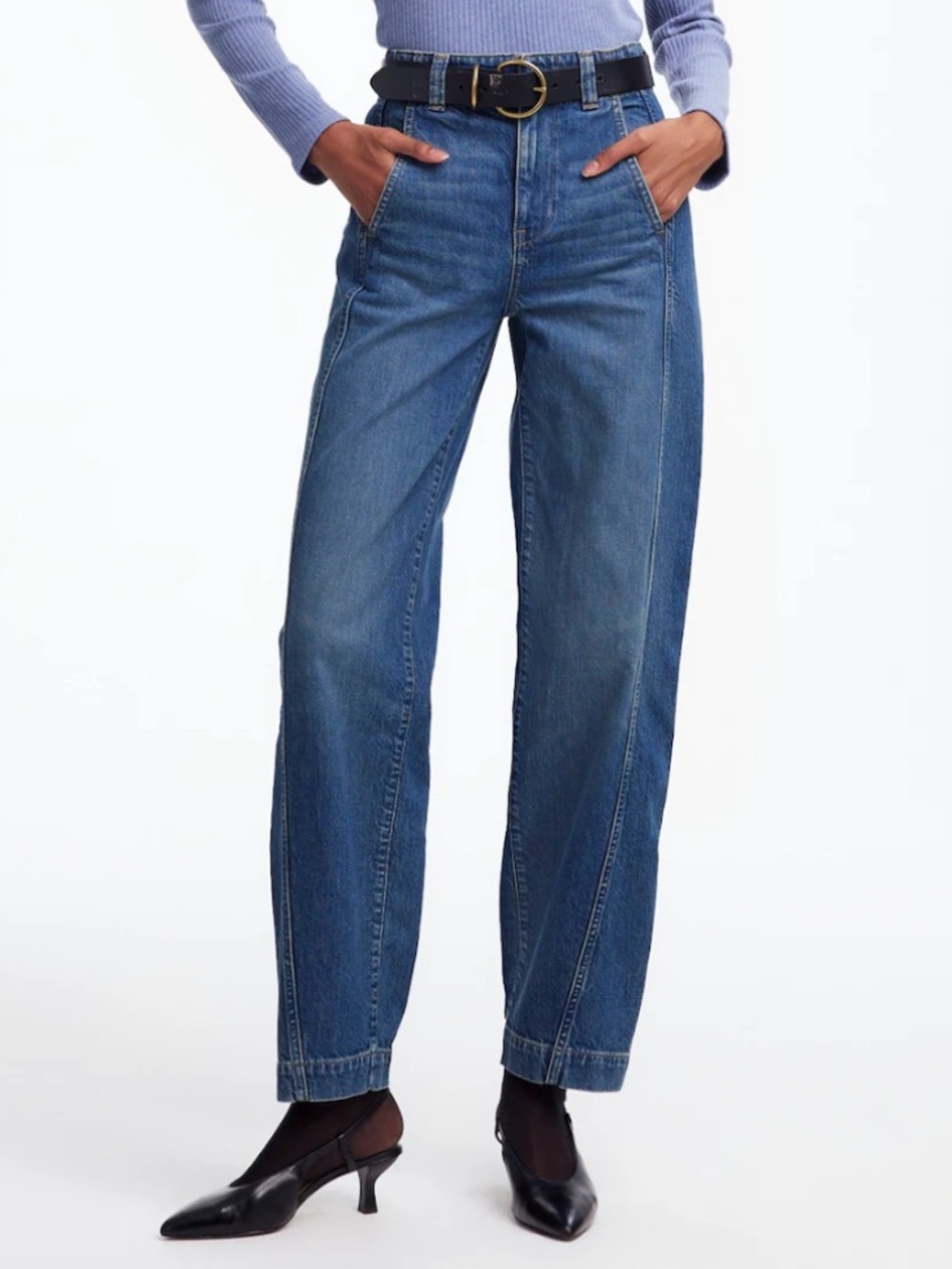 Madewell Straight Leg Jeans in Blue Wash